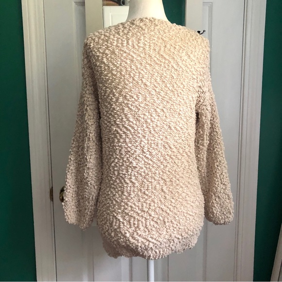 3 for $30 Crystal K cream cozy sweater with black bows small - Picture 2 of 6